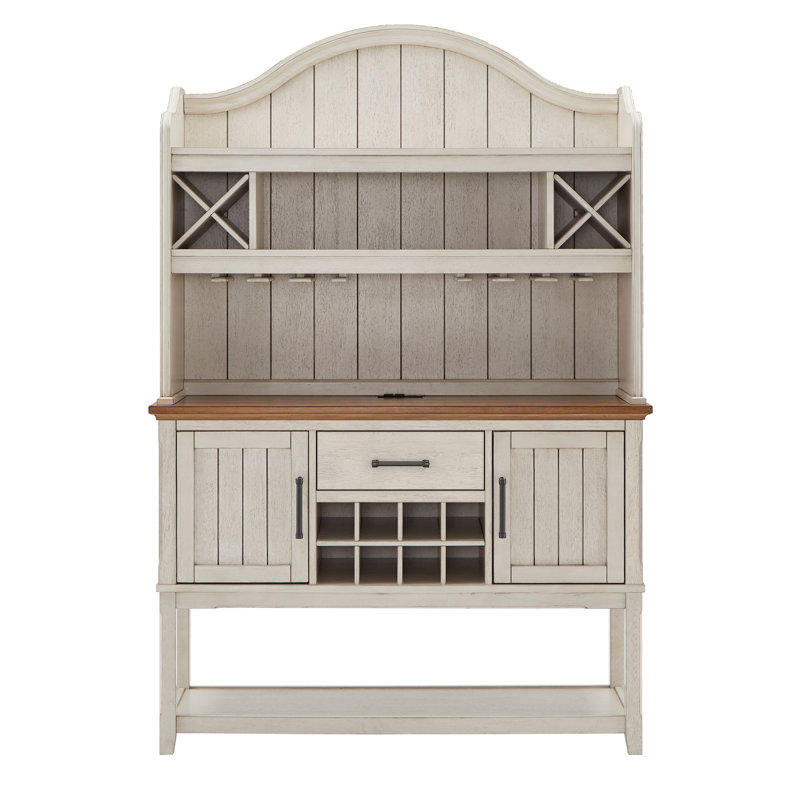 Kingstown Home Raber 51'' Solid Wood Sideboard with Bar Hutch & Reviews